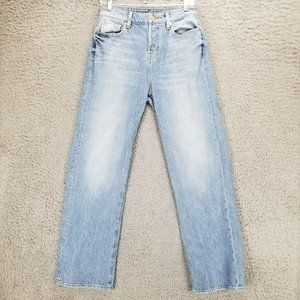 Modern American Jeans Womens 27 Rexford Med Wash Mid Rise Button Fly New Fit